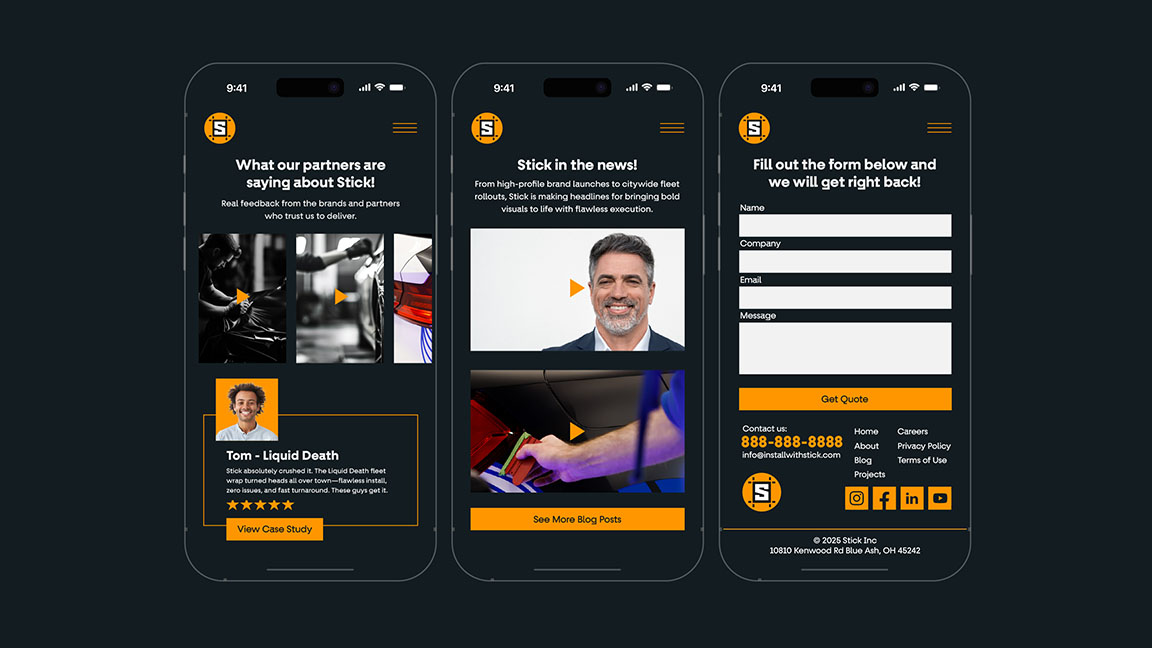 Stick Branding Layout